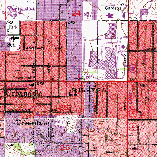 Topographic Map of Church of Jesus Christ, IA