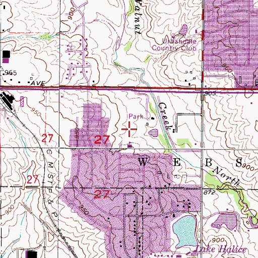 Topographic Map of Walker-Johnson Park, IA