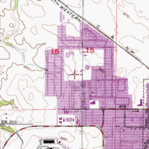 Topographic Map of Music Building, IA