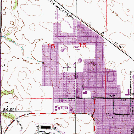 Topographic Map of Maintenance Building, IA