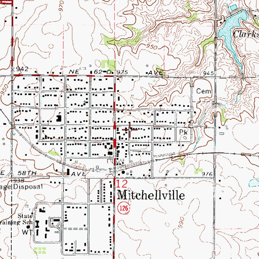 Topographic Map of First Congregational Church, IA