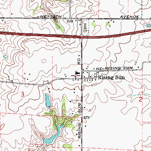 Topographic Map of Grace Community Church, IA