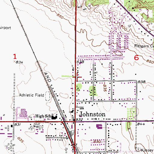 Topographic Map of Trinity Presbyterian Reformed Church, IA