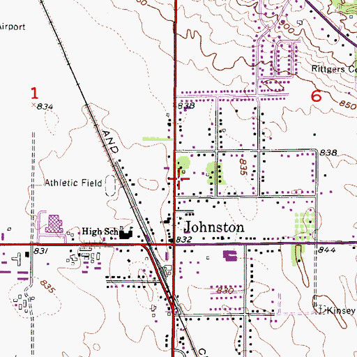Topographic Map of Light of Christ Fellowship, IA