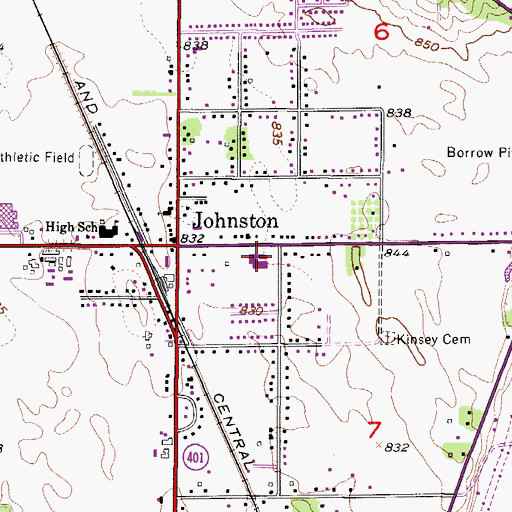Topographic Map of Lawson Elementary School, IA