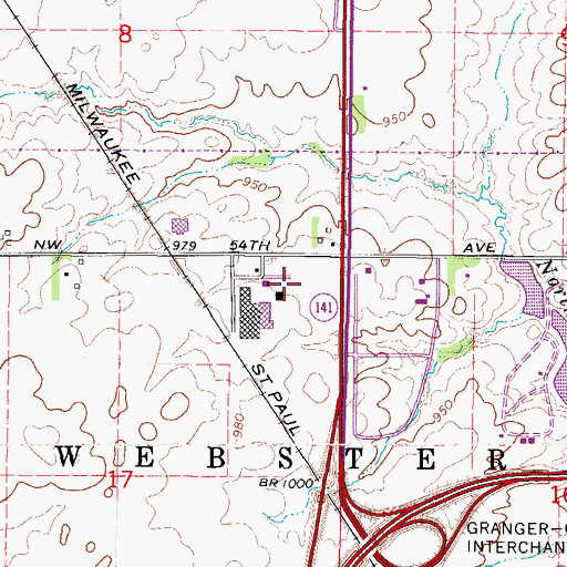 Topographic Map of Metro West Learning Academy, IA