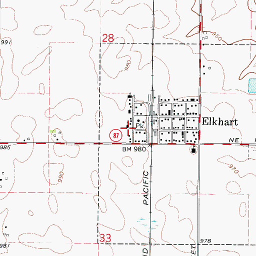 Topographic Map of Christian Church, IA