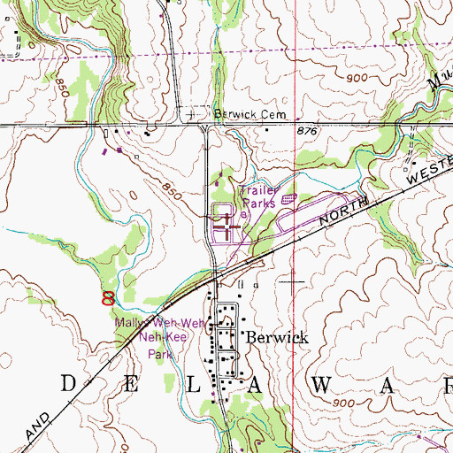 Topographic Map of Sunny-Brook Mobile Home Park, IA