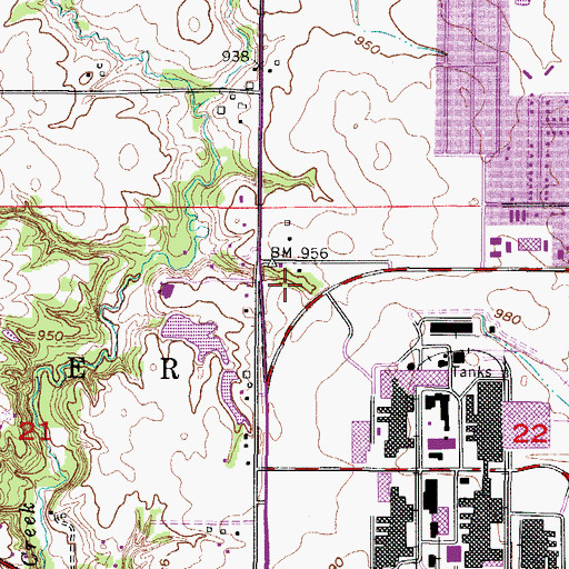 Topographic Map of Ankeny Baptist Church, IA
