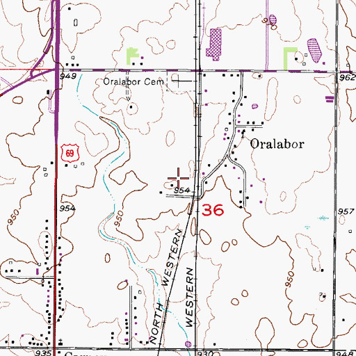 Topographic Map of Springwood Park, IA