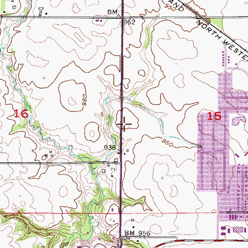 Topographic Map of North Creek Park, IA