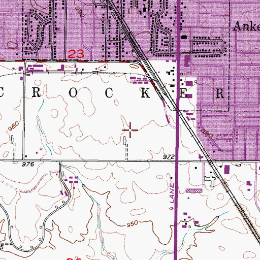 Topographic Map of Ankeny High School, IA