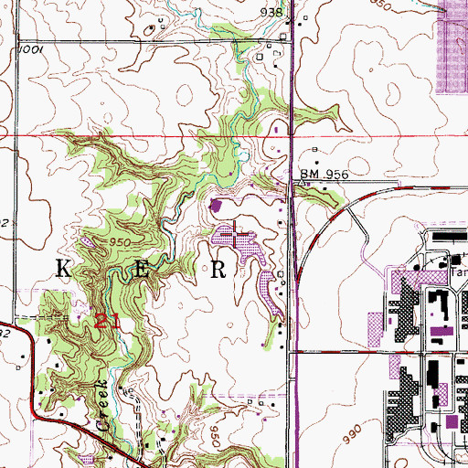 Topographic Map of Ankeny Golf and Country Club, IA