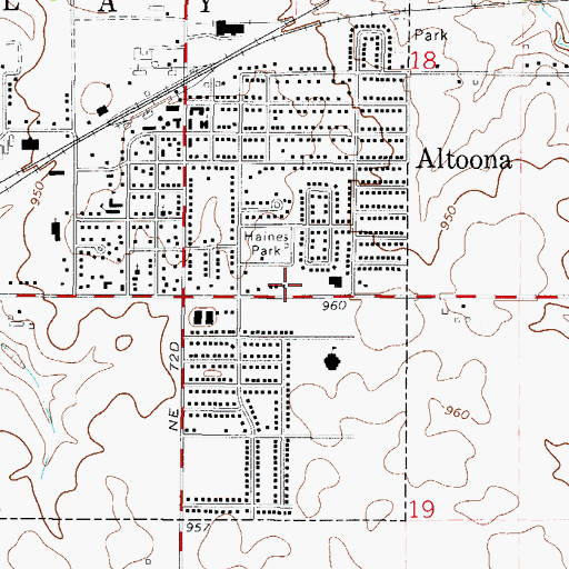 Topographic Map of Altoona City Hall, IA