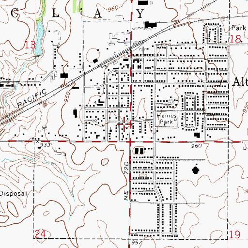 Topographic Map of Altoona Police Department, IA