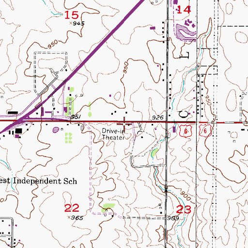Topographic Map of Briarcliff Retirement Center, IA