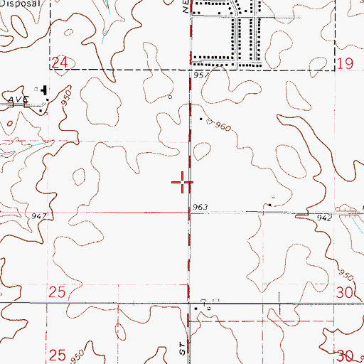 Topographic Map of Altoona Christian Church, IA