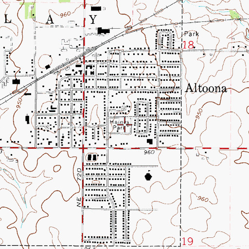 Topographic Map of Haines Park, IA