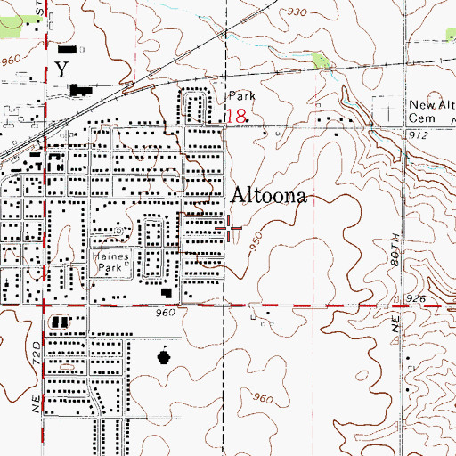 Topographic Map of Sam Wise Youth Complex, IA