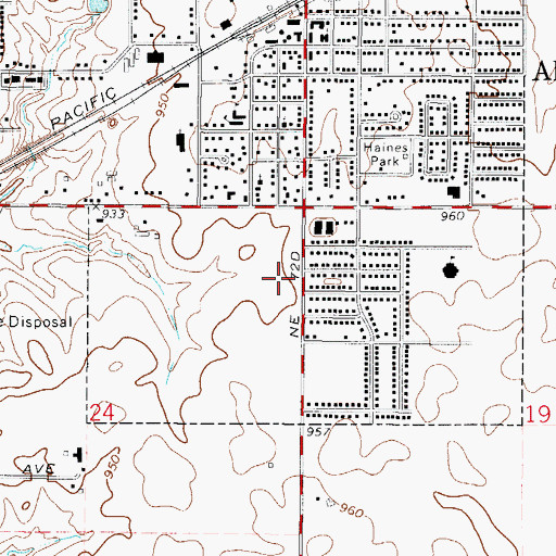 Topographic Map of Prairie Heritage Park, IA
