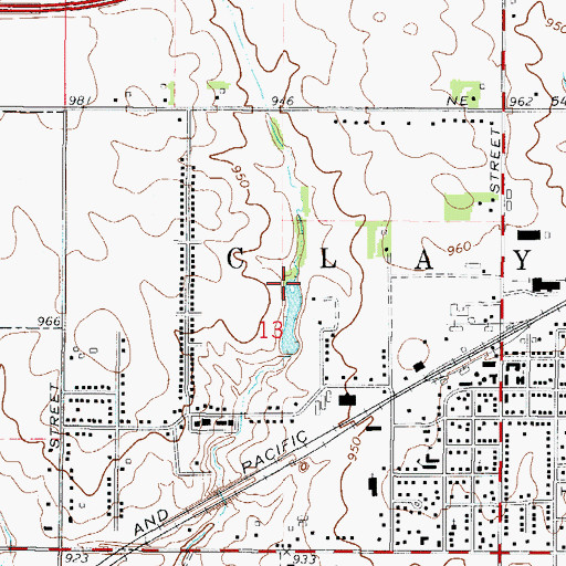 Topographic Map of Greenway Park, IA