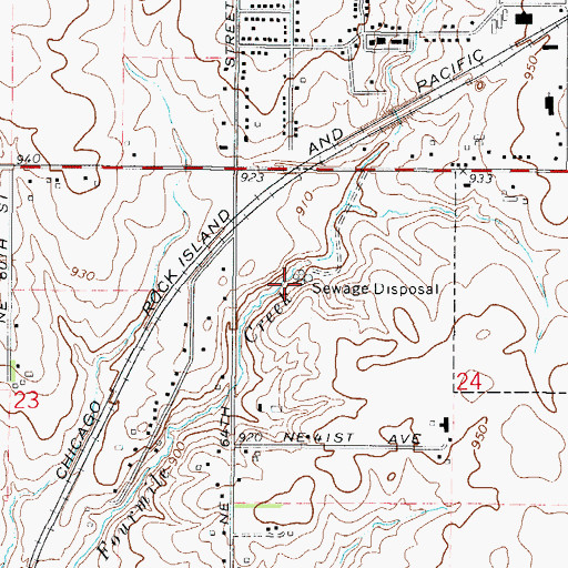 Topographic Map of Greenbelt Park, IA