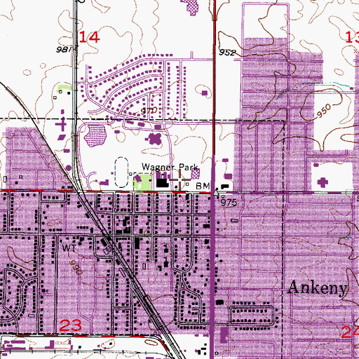 Topographic Map of Mercy Ankeny Medical Clinic, IA