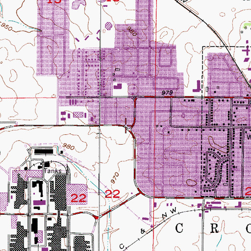 Topographic Map of Ankeny Medical Center, IA