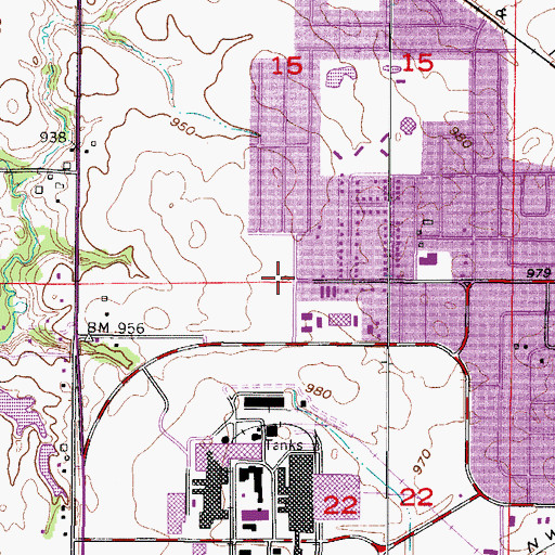 Topographic Map of Prairie Ridge Church, IA