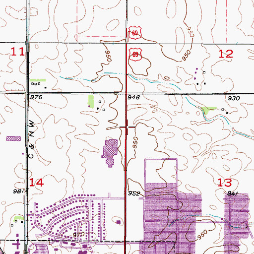 Topographic Map of Heartland Assembly of God Church, IA