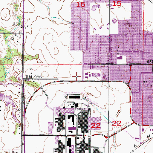 Topographic Map of Ankeny Evangelical Free Church, IA