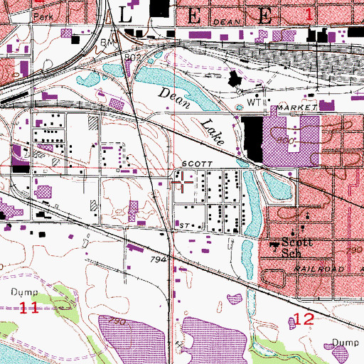 Topographic Map of Chesterfield Post Office (historical), IA