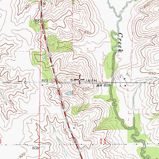 Topographic Map of Marybell Post Office (historical), IA