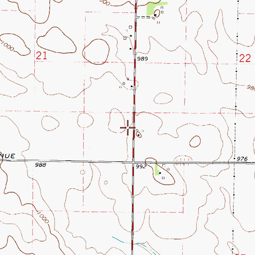 Topographic Map of Palmer Post Office (historical), IA