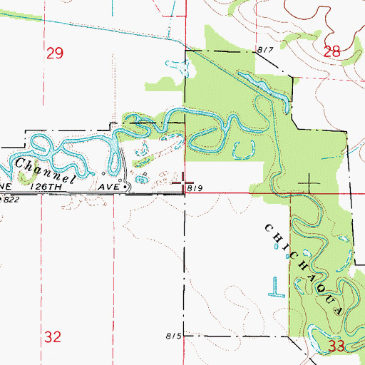 Topographic Map of Tibbitt Post Office (historical), IA