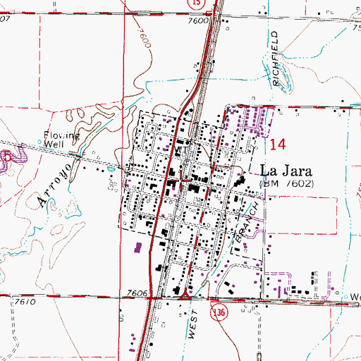 Topographic Map of La Jara, CO