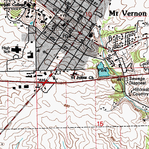 Topographic Map of Saint John's Catholic Church, IA