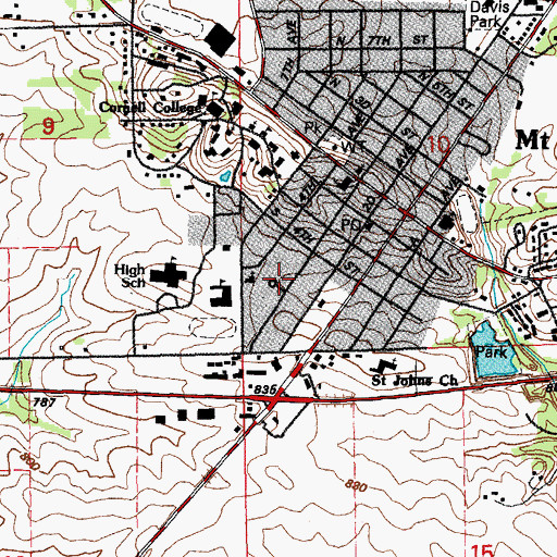 Topographic Map of Saint Paul's Lutheran Church, IA