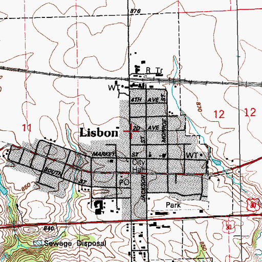 Topographic Map of Harmony Health Center, IA