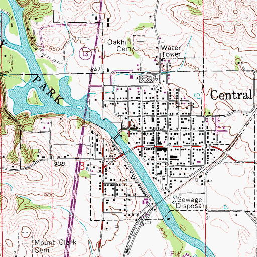 Topographic Map of United Methodist Church, IA