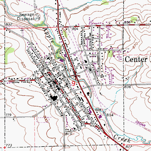 Topographic Map of First Christian Church, IA