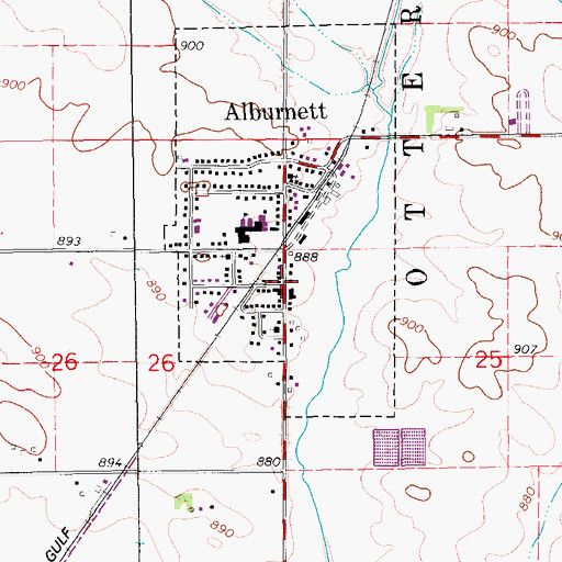 Topographic Map of Prairie Chapel Methodist Church, IA