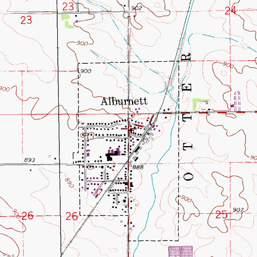 Topographic Map of Christian Church, IA