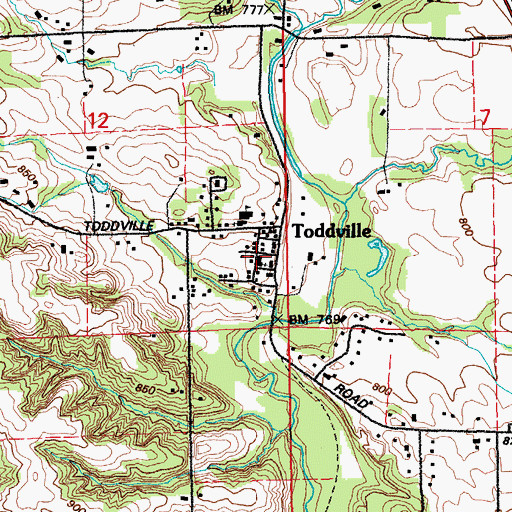 Topographic Map of Free Methodist Church, IA