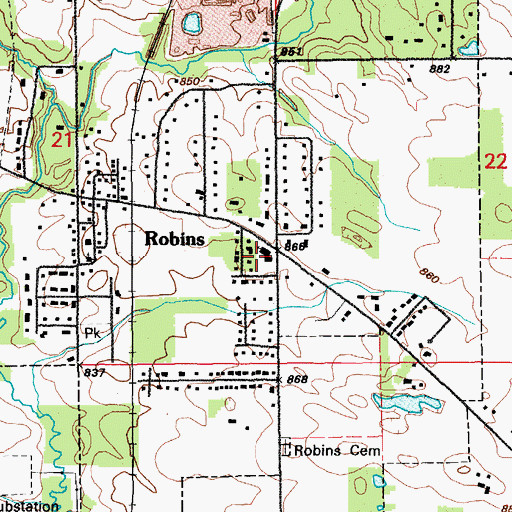 Topographic Map of Faith Bible Church, IA