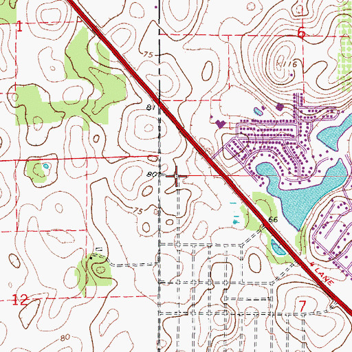 Topographic Map of Saint George Episcopal Church, FL