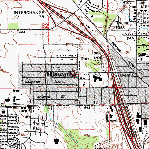 Topographic Map of Hiawatha Fire and Rescue, IA