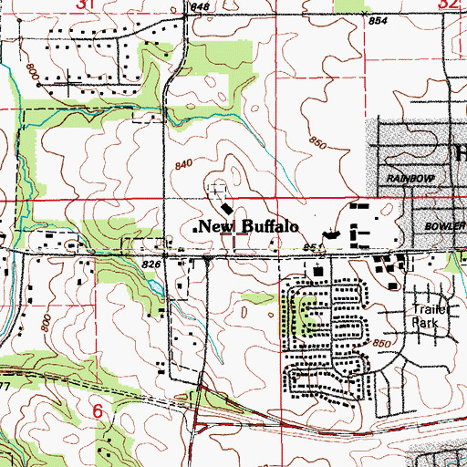 Topographic Map of Mercy Care Center, IA