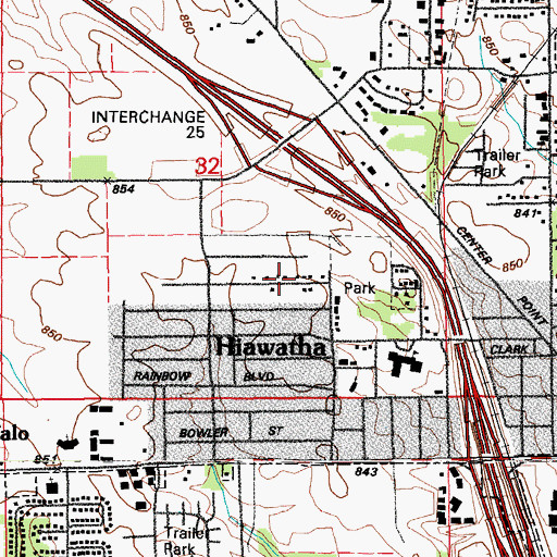 Topographic Map of Saint Elizabeth Ann Seton Church, IA