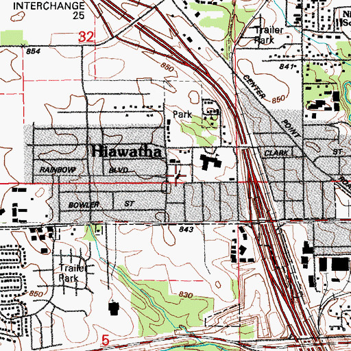 Topographic Map of Hope United Church of Christ, IA